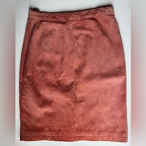 Vintage Forenza Suede Leather Skirt Women's  Pencil Light Terra Cotta Size 9/10